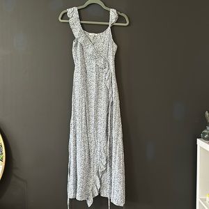 Madewell midi  floral dress with slit